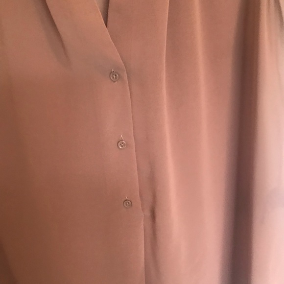 LeChateau Brown sheer blouse size Medium - Picture 4 of 10